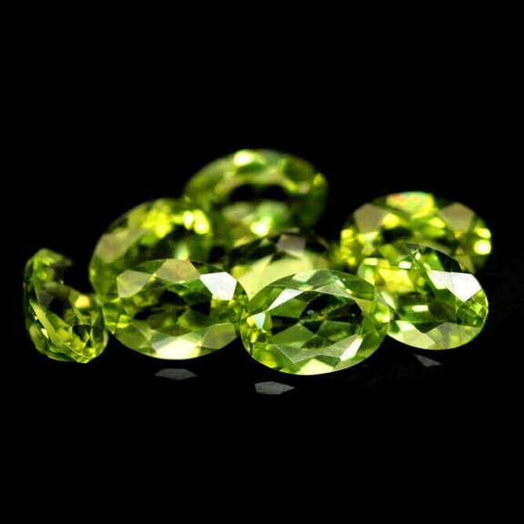 Real 3.71ct set of untreated spring green Peridot