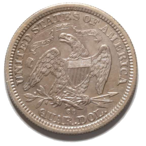1876 CC Seated Quarter