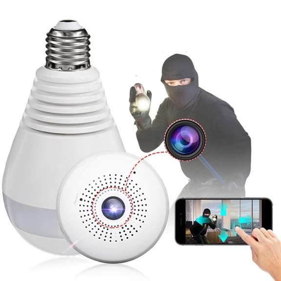 E27 360° Panoramic 1080P IR Camera Light Bulb Wifi