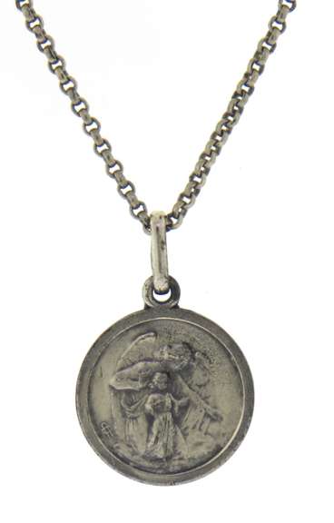 Virgin Mary & Jesus Pendant on Chain