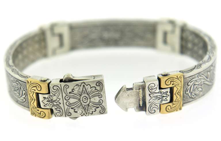 Pretty Konstantino Men's 2 Tone Bracelet