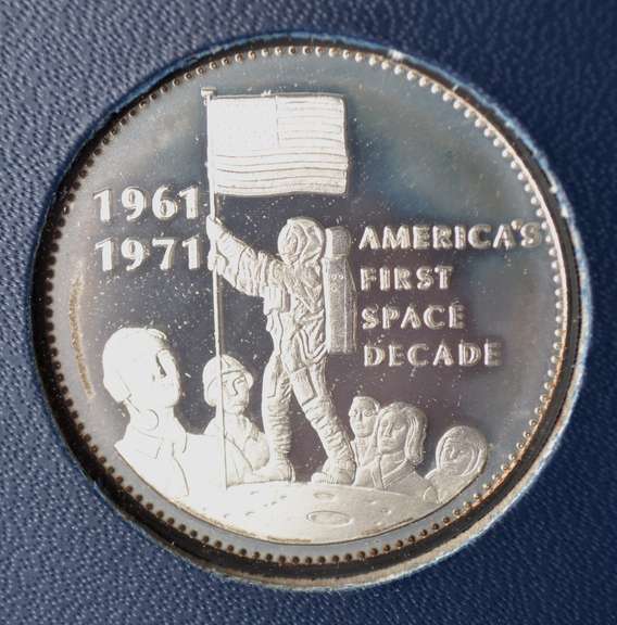 1971 Spacex Expo Sterling Medal & First Day Cover