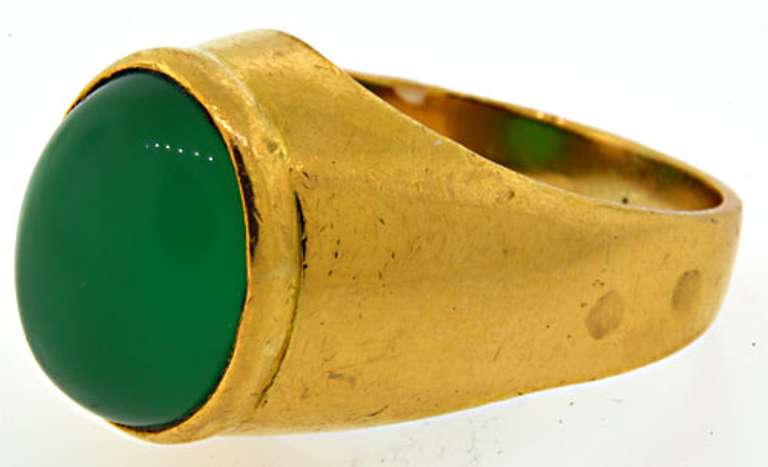 Elegant 14kt Men's Tigers Eye Ring