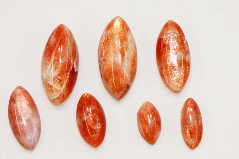 Twinkling Natural Sunstone - Lot of 7
