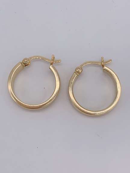 14kt Solid Yellow Gold Hoop Earrings