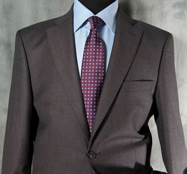 A Classy 2-Button Charcoal. Gray Color Suit By Galante