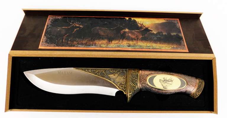 Maxam Elk Handle Large Knife - MIB