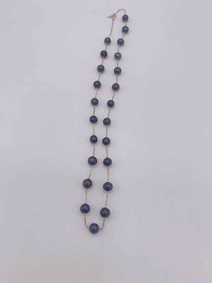 14kt Gold & Pearl Station Necklace