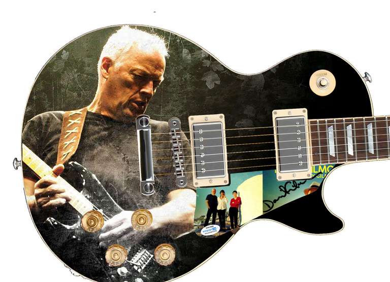 David Gilmour Pink Floyd Autographed Live Concert Photo Guitar