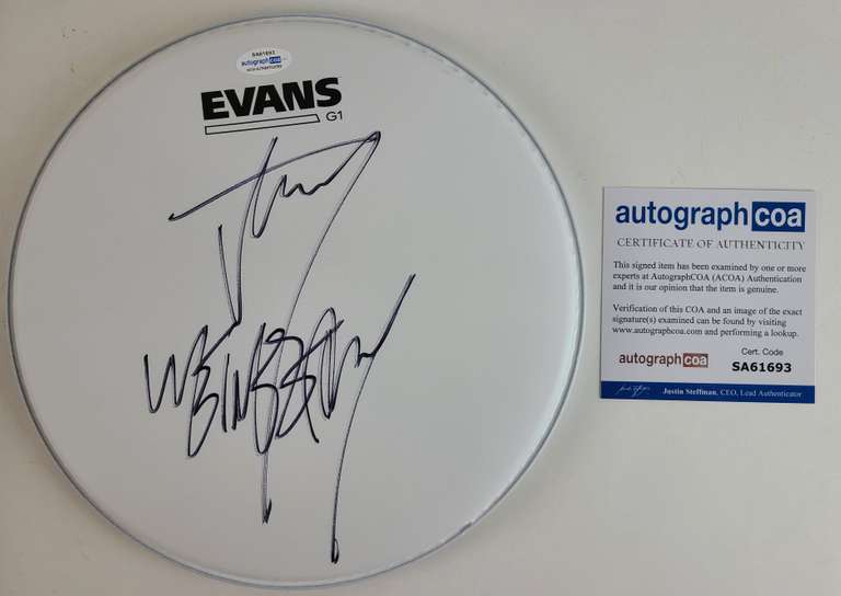 Slipknot Jay Weinberg Autographed Evans Drumhead