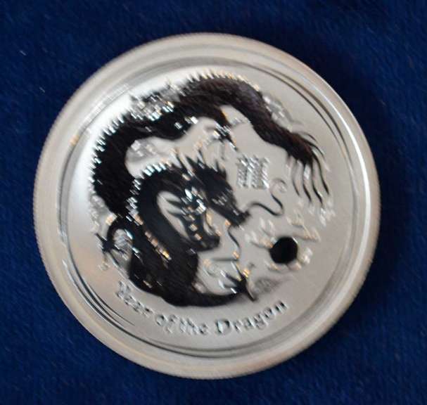 2012 Australia Year Of The Dragon 1/2 OZ Silver Coin