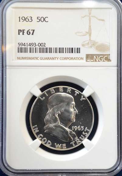 1963 NGC PROOF 67 50C