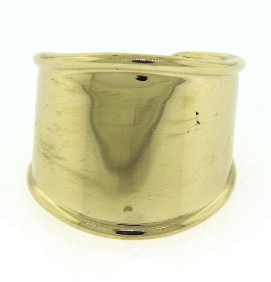 Beautiful Yellow Gold Cigar Wide Band