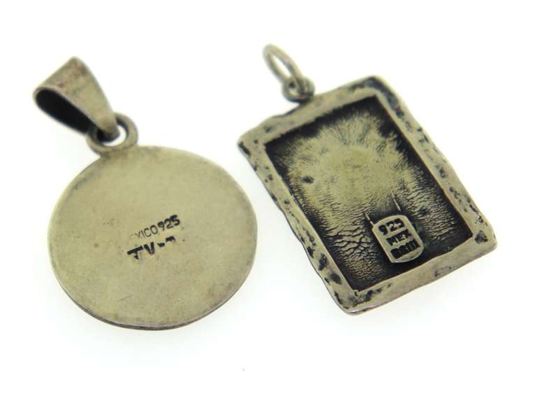 Lot of 2 Sterling Silver Pendants