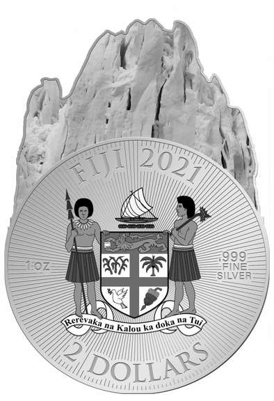 2021 FIJI 1 OZ Silver Wonders of Nature Glacier