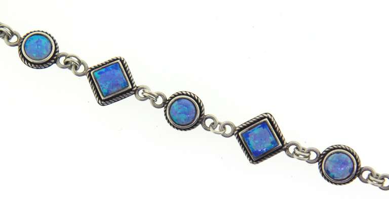 Sterling Silver Blue ABalone Bracelet