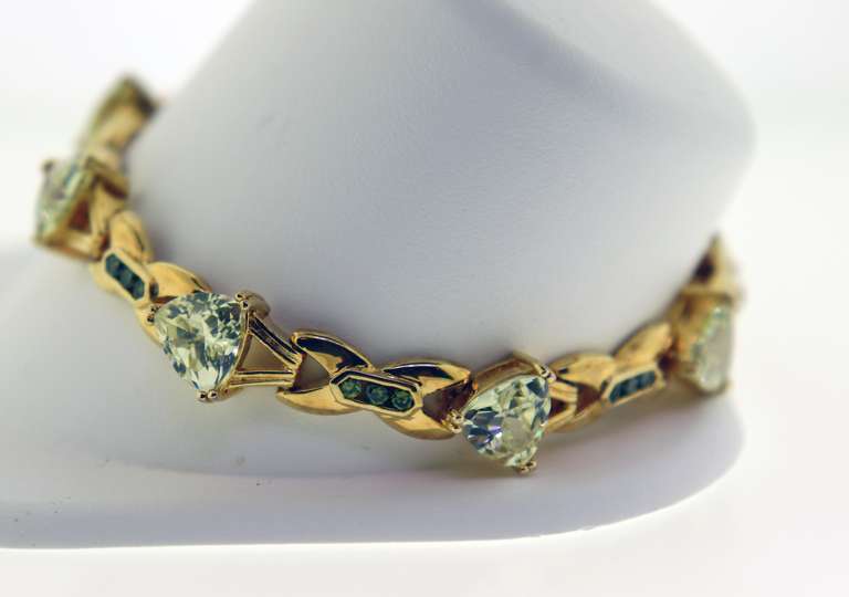 Sterling Silver Triangle CZ Bracelet