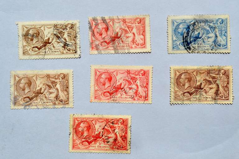 Great Britain High Denomination Stamp Lot $ 1385 Catalogue