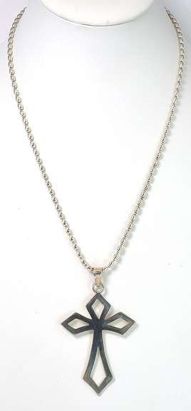 Massive Cross Necklace in Sterling Silver