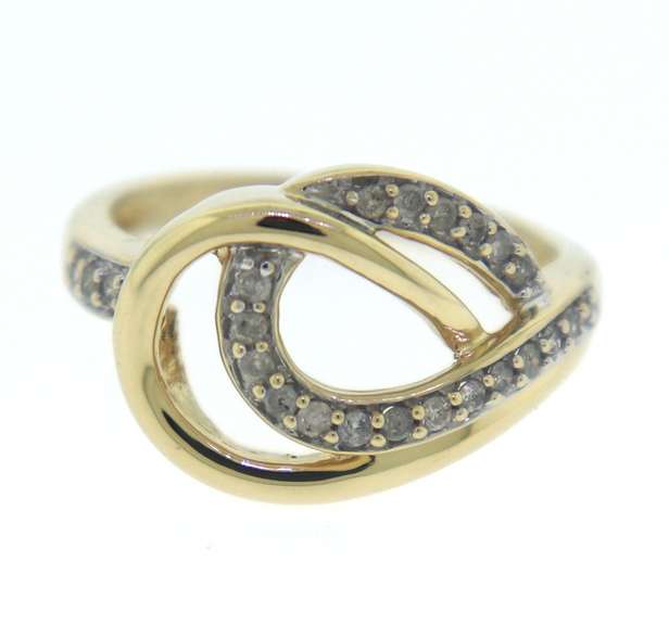 Favorite Yellow Gold Diamond Swirl Ring