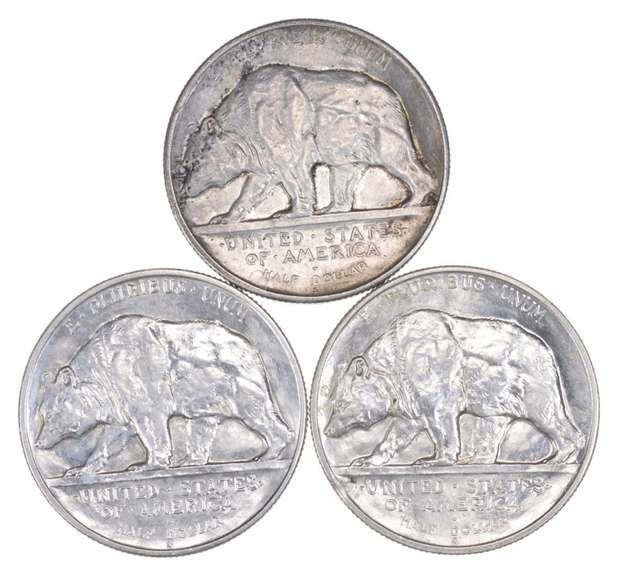 (3) 1925-S California Diamond Jubilee Commemorative Half Dollars - Unc
