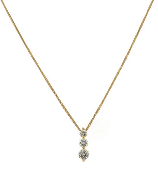 Dreamy Yellow Gold 1ctw RBC Diamond Pendant on Chain