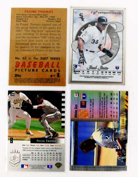 4 Frank Thomas Baseball Cards