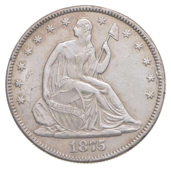 1875 Seated Liberty Half Dollar