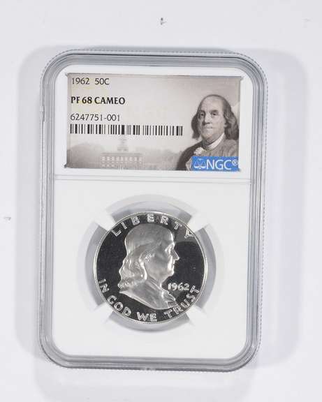 PF68 CAM 1962 Franklin Half Dollar - Graded NGC