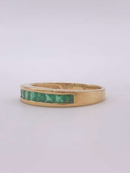 18kt Yellow Gold Emerald Band Ring