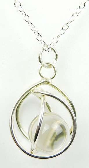 Sterling Pools of Light Pendant & 24 Inch Chain
