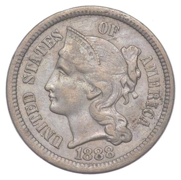 1888 Nickel Three-Cent Piece