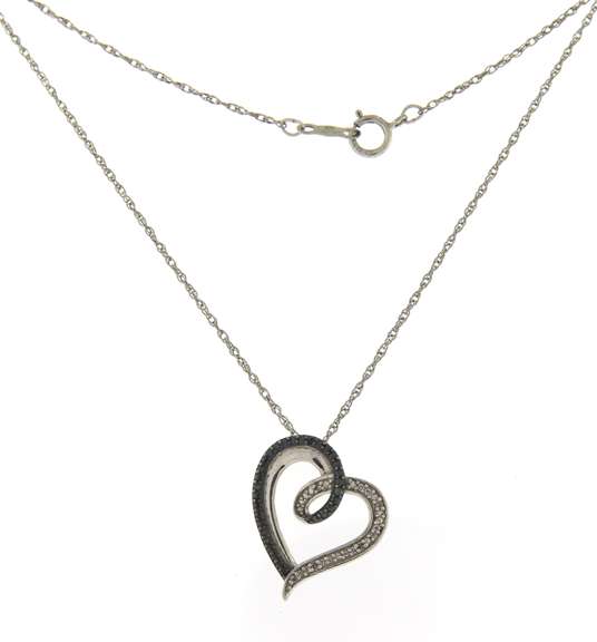Sterling Silver Heart Shaped Pendant on Chain
