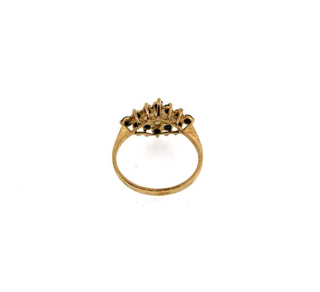 8kt Yellow Gold Sapphire & Opal Ring