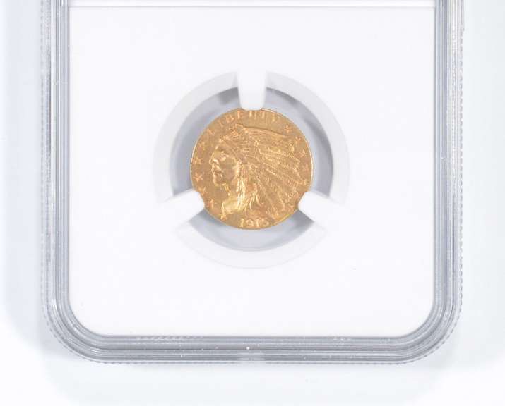 MS62 1915 $2.50 Indian Head Gold Quarter Eagle - Graded NGC