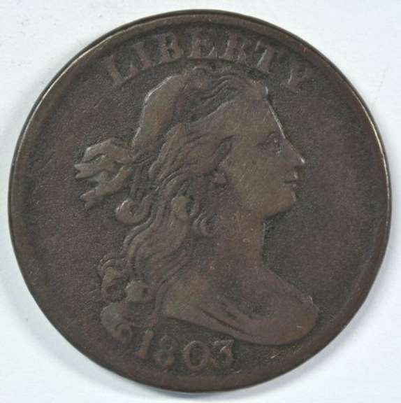 Handsome 1803 Draped Bust Large Cent in F/VF