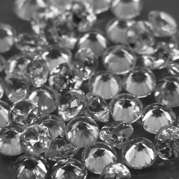 Amazing 50 piece 5.29ct 2.5mm diamond cut Zircon Parcel