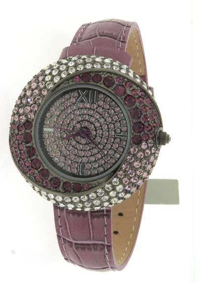 Adrienne Limited Edition Purple Swarovski Crystal Watch