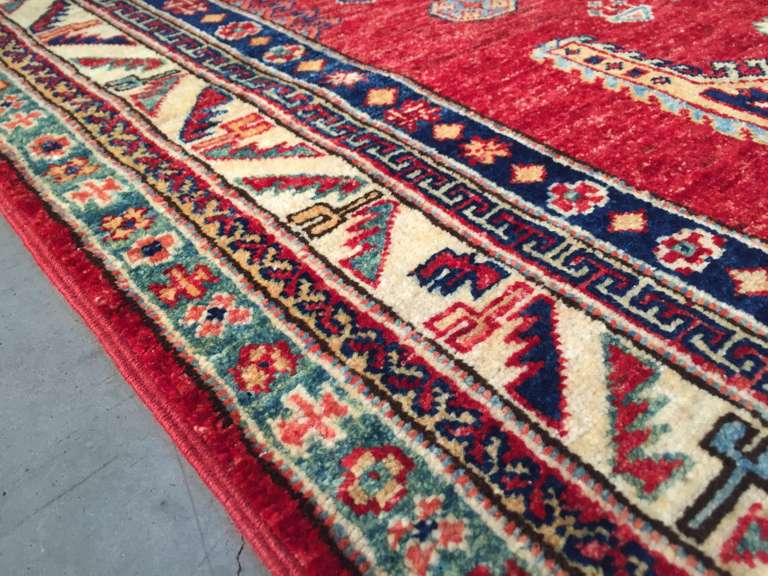 EXQUISITE FINE SUPER KAZAK RUG 5'X7'