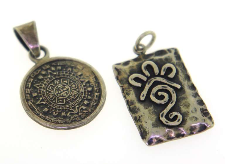 Lot of 2 Sterling Silver Pendants
