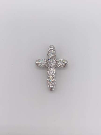 14kt Solid White Gold Diamond Pendant- 2.0+ CTW