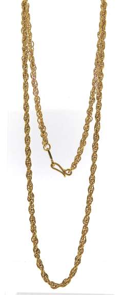 Popular 22kt Rope Chain Necklace