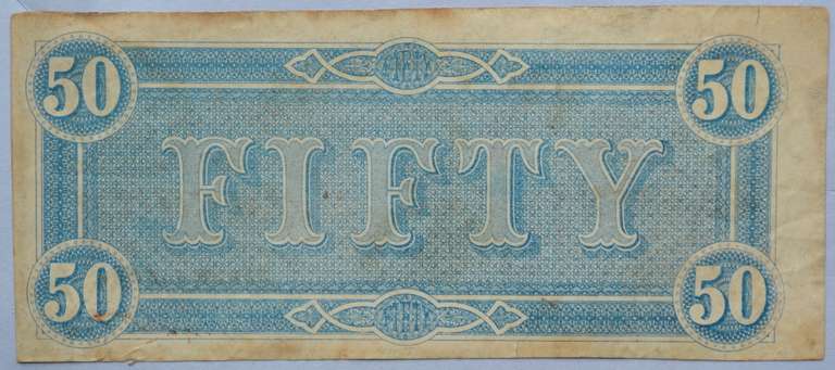 $ 50 Feb 17 1864 Series CSA Note