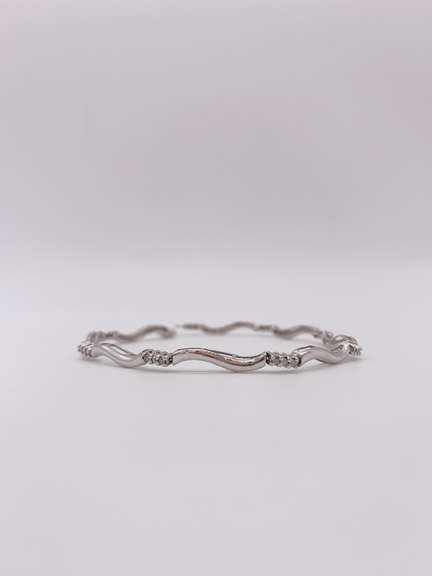 10kt White Gold & Diamond Bracelet