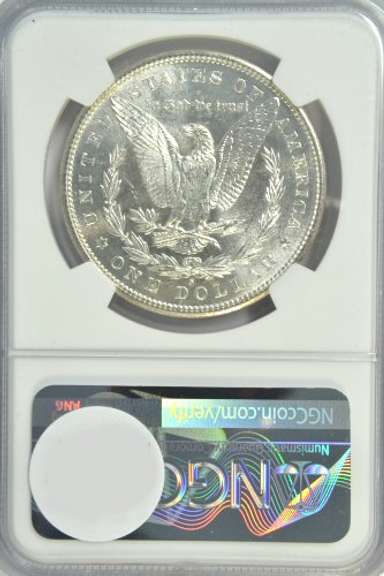 Blazing near Gem 1881-S Morgan Silver Dollar. NGC MS64