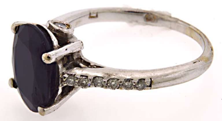 Regal Sapphire and Diamond 14kt Ring