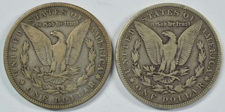 Key dates 1899-S & 1904-S Morgan Silver Dollars
