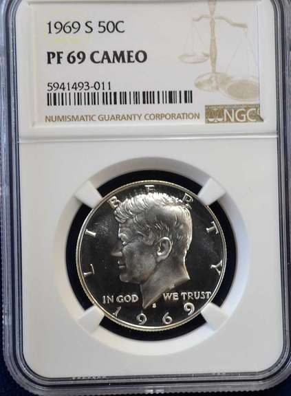 1969 S 50 C NGC PROOF 69  CAMEO