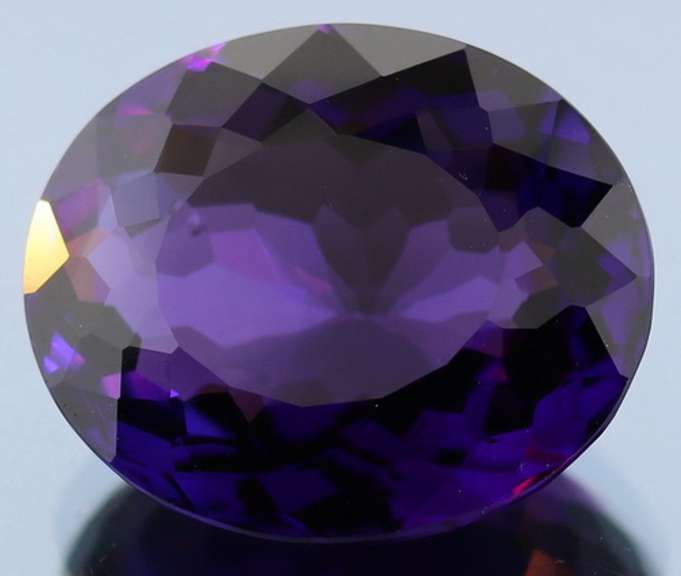 Oval cut 27.14ct royal purple created Amethyst