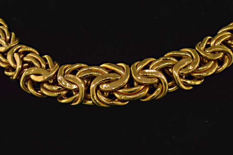 Chich 14kt Yellow Gold Byzantine Chain Necklace